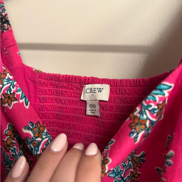 J Crew Floral Pink Puff Sleeve Dress - Picture 2 of 2